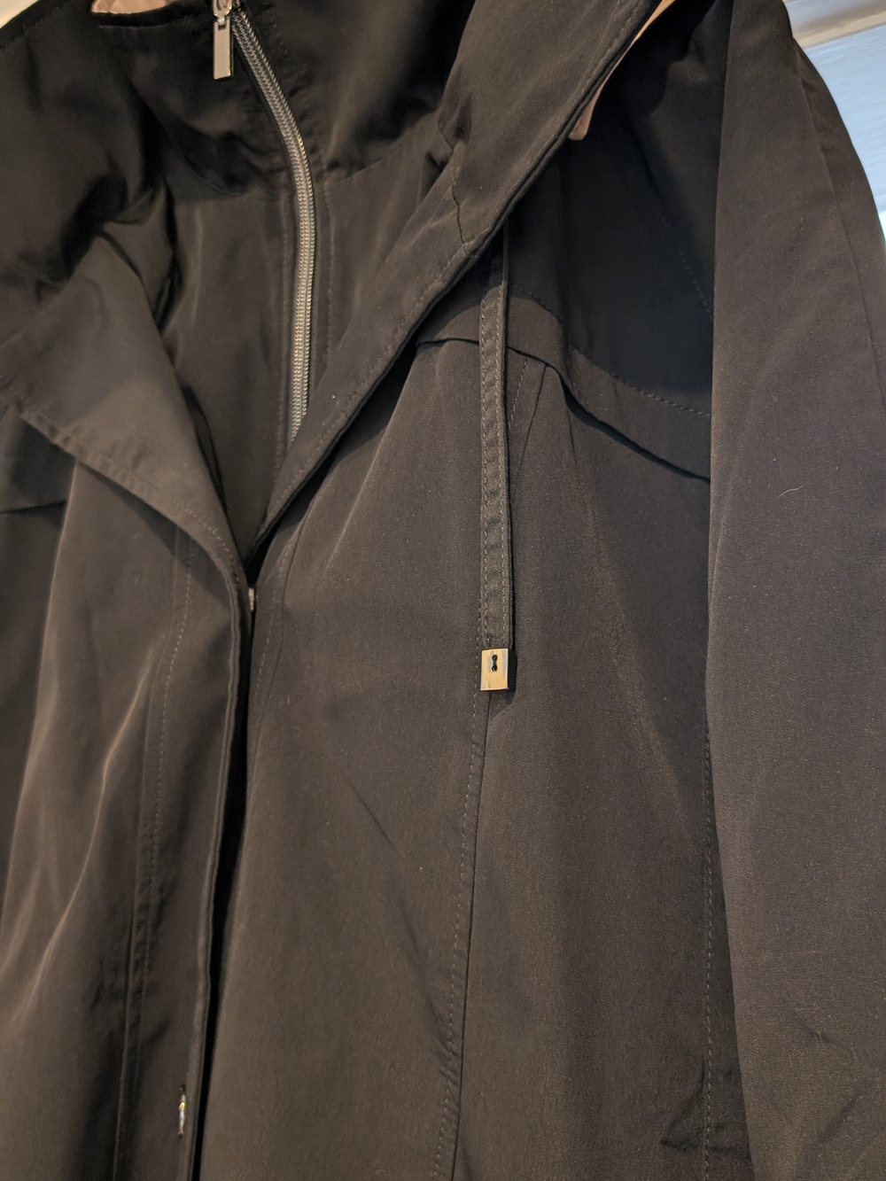 Coldwater Creek Women's Black Waterproof Hooded Jacket XL - Picture 4 of 7